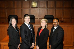 Pictured from Right to Left: 2Ls Jennifer Grab, Ian Haley, Lindsay Fouse and Anthony Jackson.